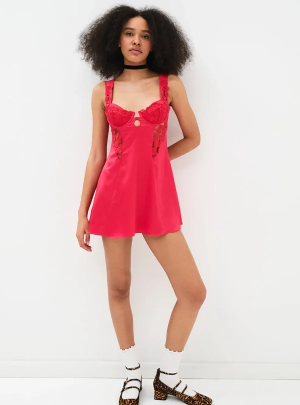 Woman For Love & Lemons Romantic Roses Printed Slip