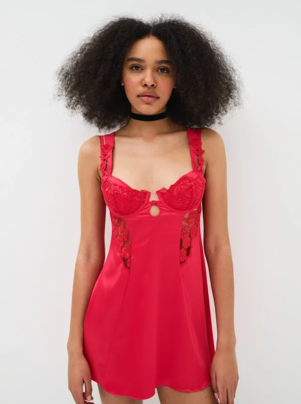 Woman For Love & Lemons Romantic Roses Printed Slip