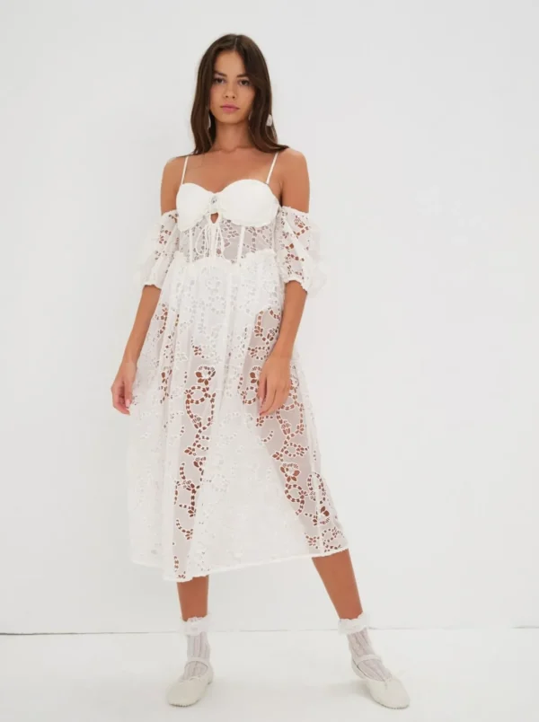 Woman For Love & Lemons Romi Midi Dress