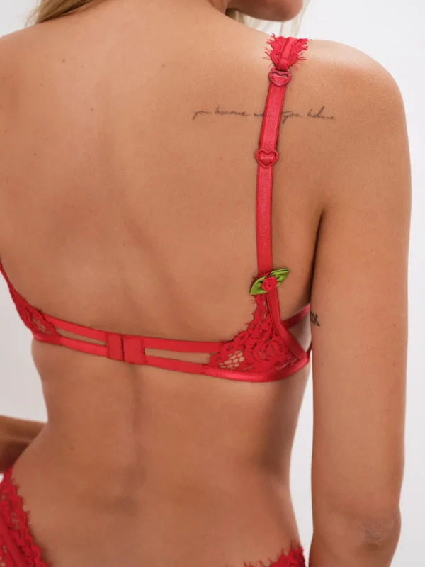 Woman For Love & Lemons Rosa Lace Ruffle Underwire Bra