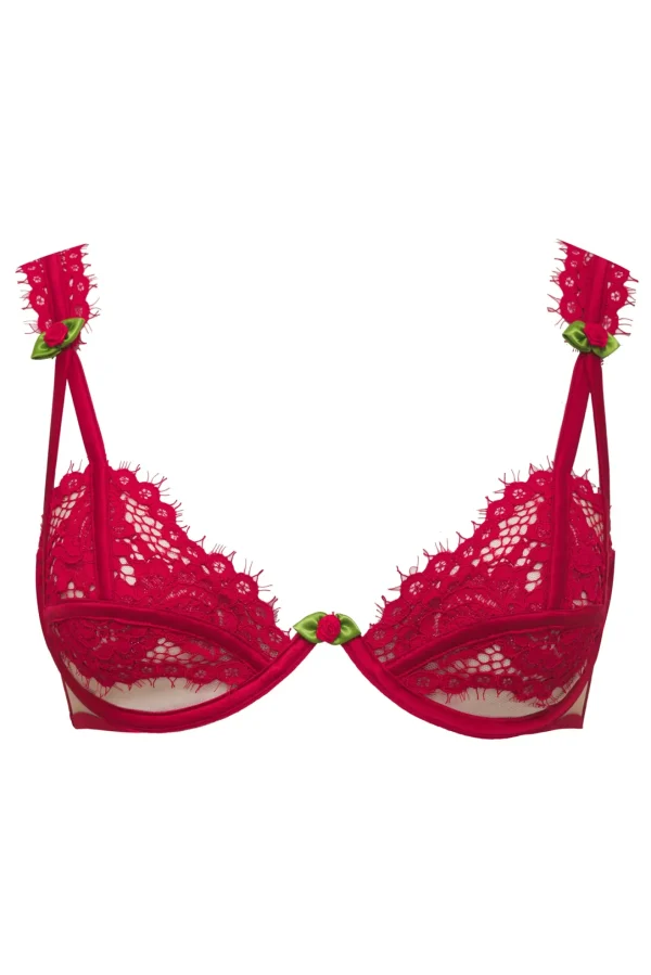 Woman For Love & Lemons Rosa Lace Ruffle Underwire Bra