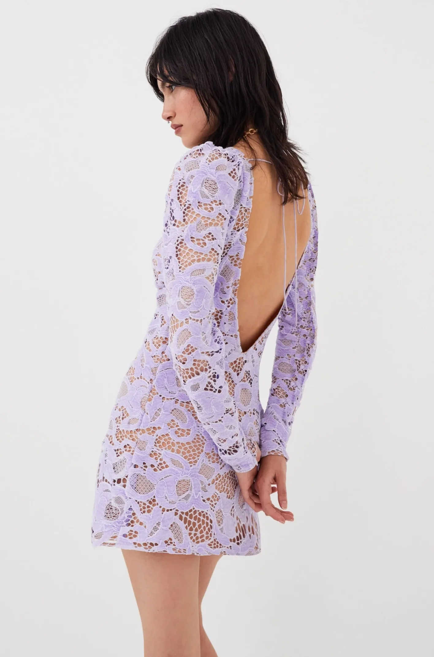 rosemary_lined_mini_dress_1.webp Woman For Love & Lemons Rosemary Lined Mini Dress