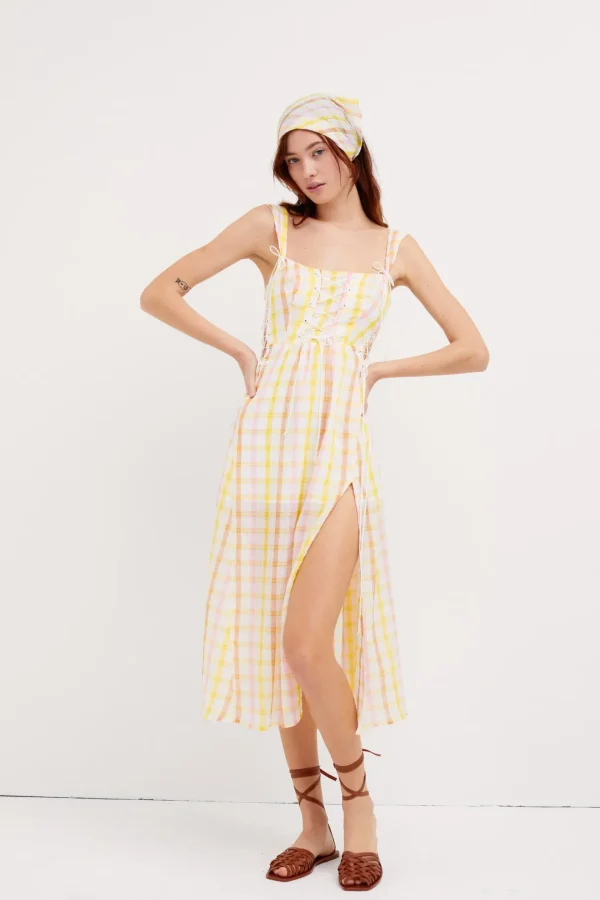 Woman For Love & Lemons Rue Midi Dress
