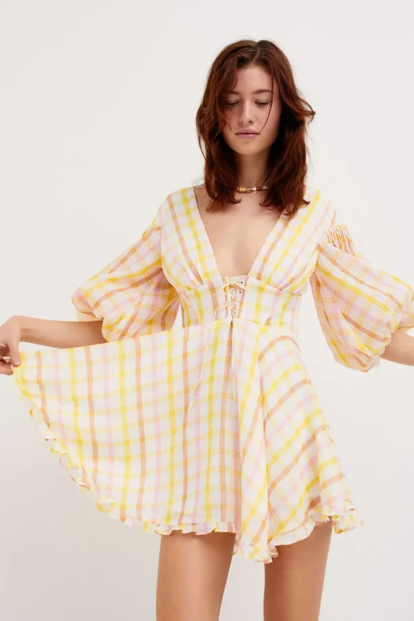 Woman For Love & Lemons Rue Puff Sleeve Mini Dress