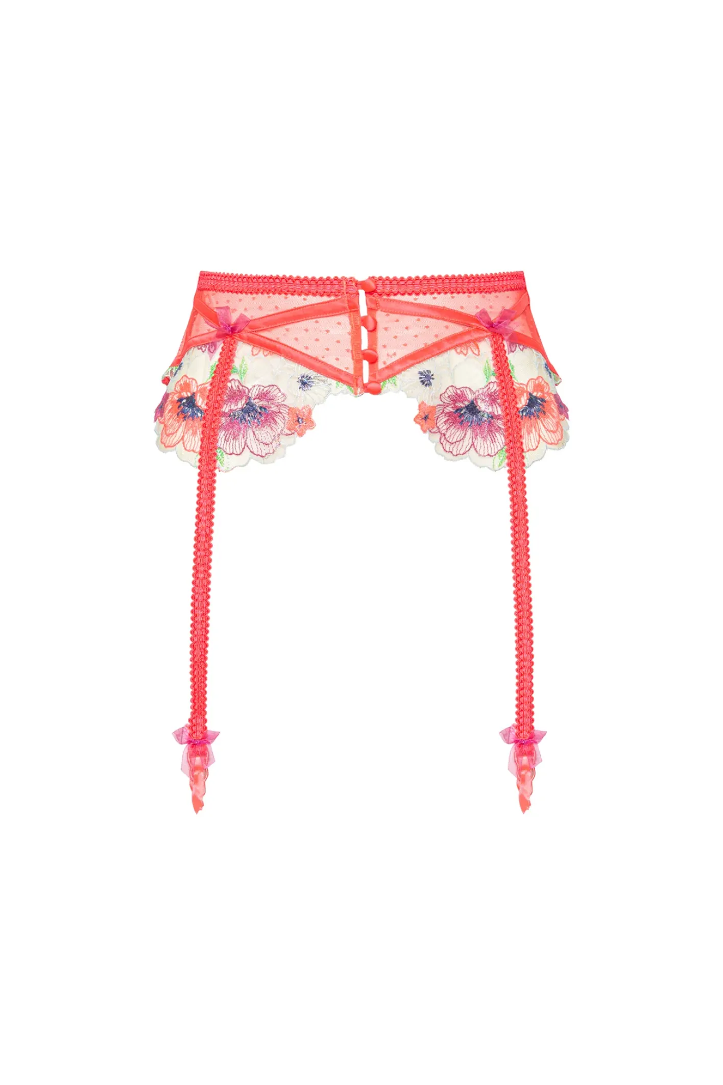shimmer_zinnia_embroidery_6.webp Woman For Love & Lemons Shimmer Zinnia Embroidery Garter