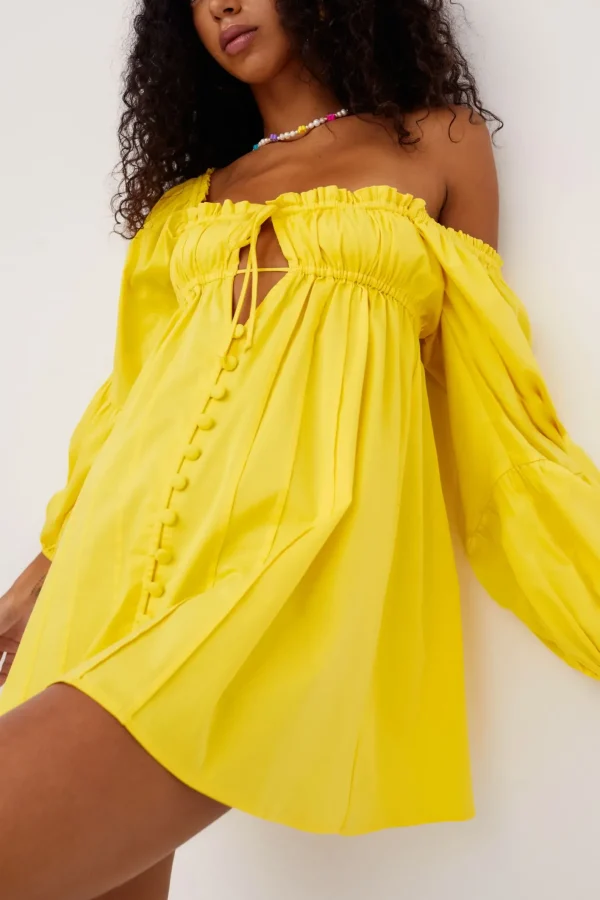 Woman For Love & Lemons Sierra Puff Sleeve Mini Dress