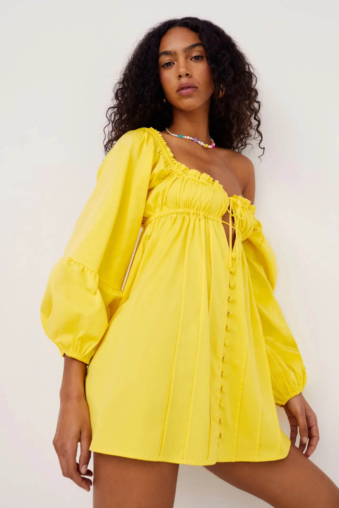 sierra_puff_sleeve_mini_d_3.webp Woman For Love & Lemons Sierra Puff Sleeve Mini Dress