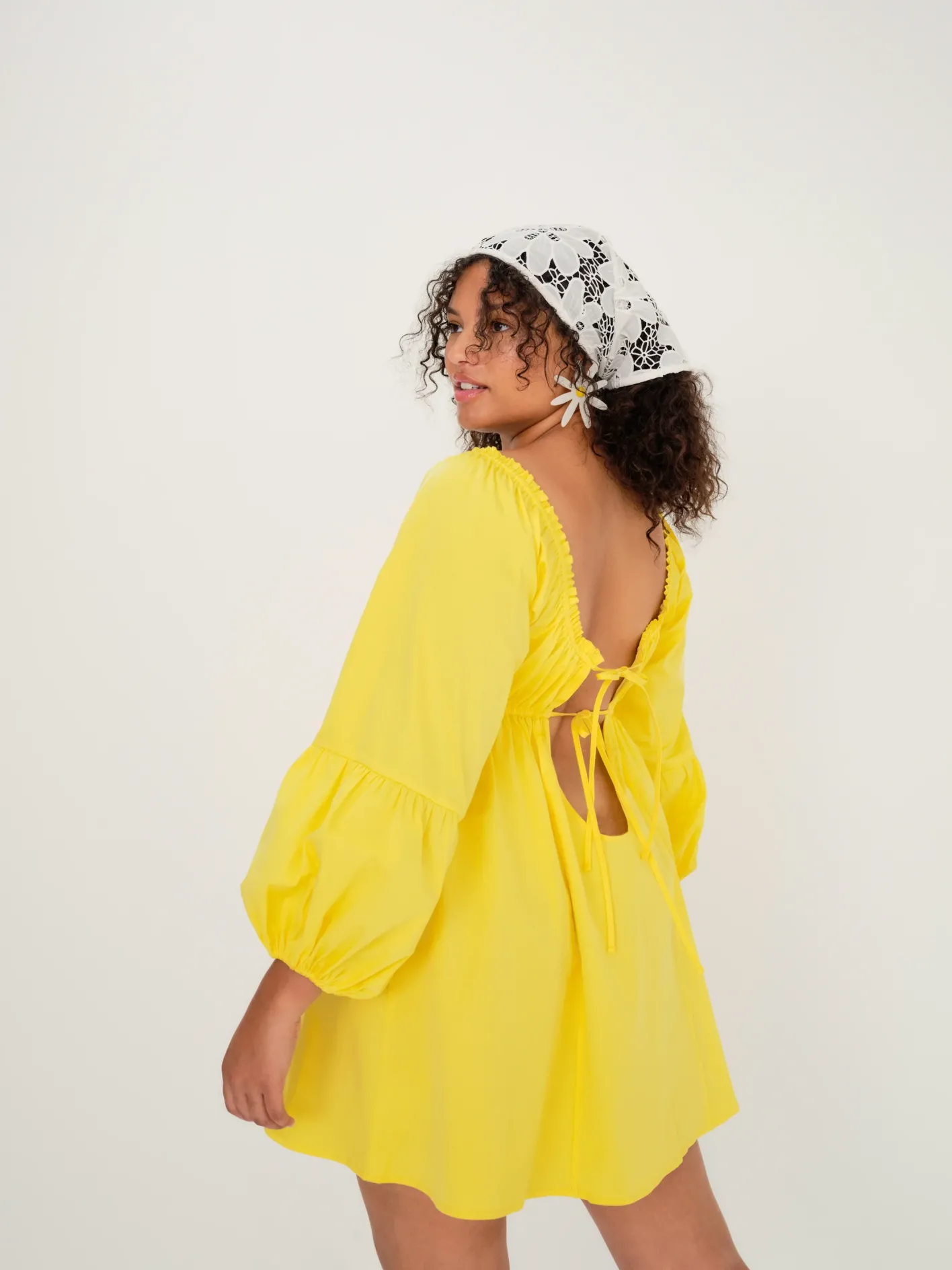sierra_puff_sleeve_mini_d_5.webp Woman For Love & Lemons Sierra Puff Sleeve Mini Dress