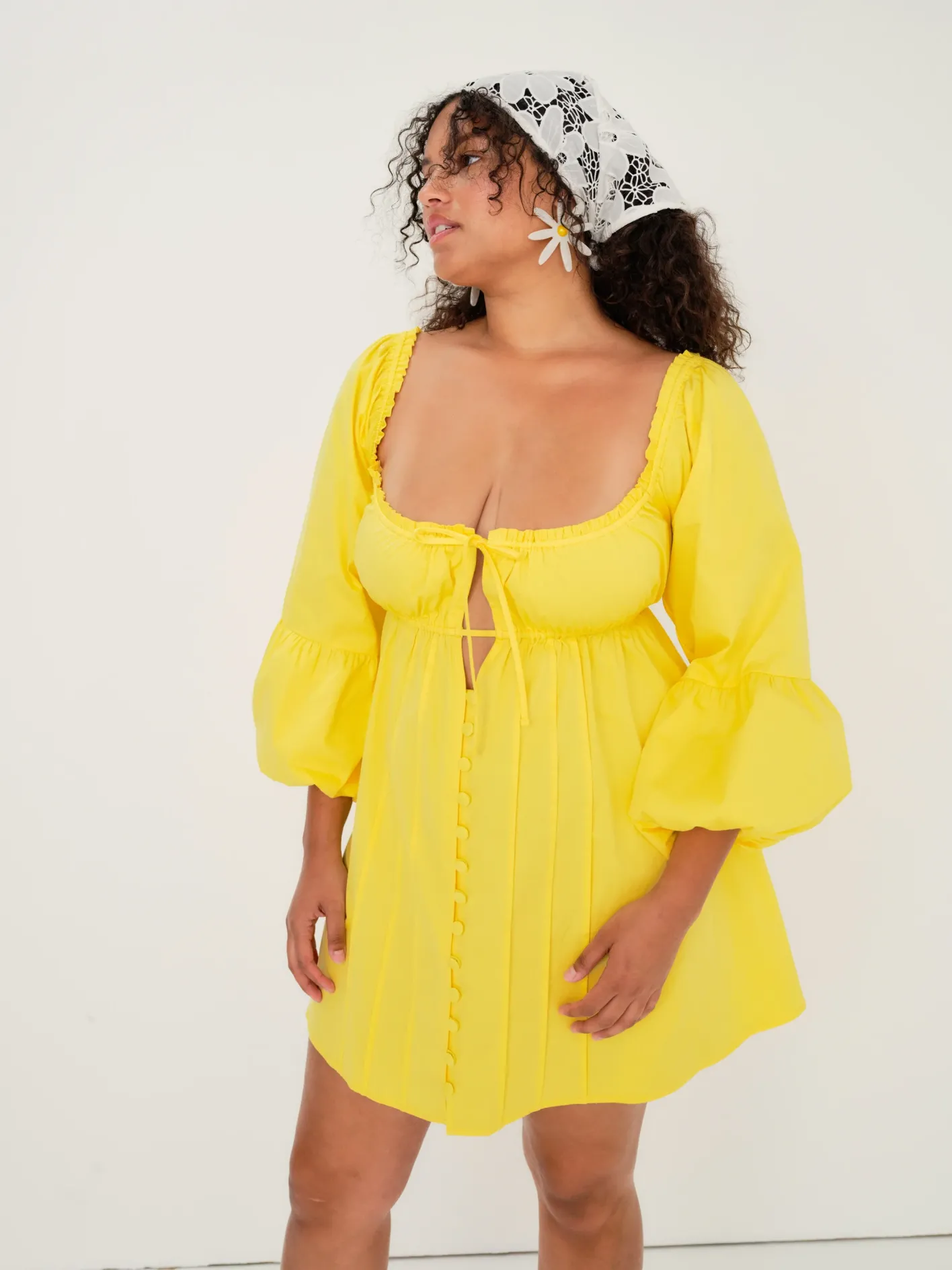 sierra_puff_sleeve_mini_d_6.webp Woman For Love & Lemons Sierra Puff Sleeve Mini Dress