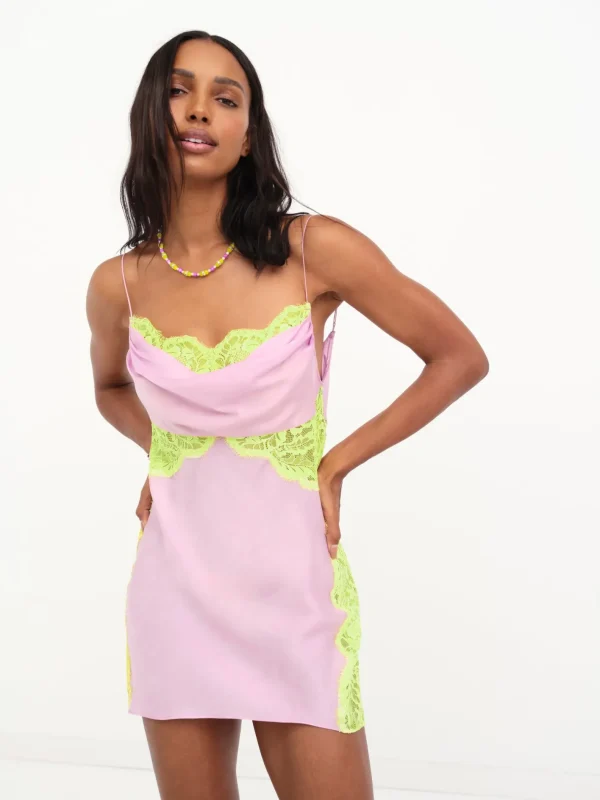 Woman For Love & Lemons Silky Slip Dress