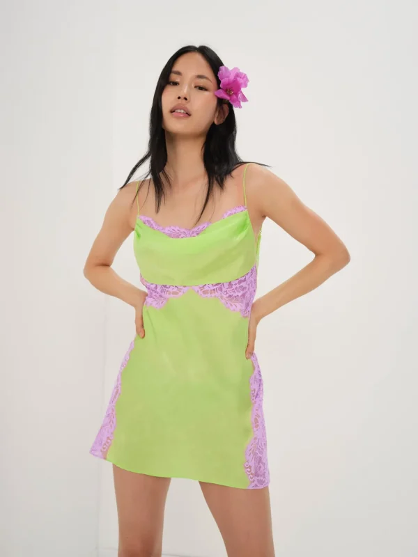 Woman For Love & Lemons Silky Slip Dress