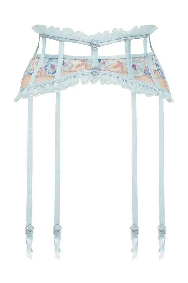 Woman For Love & Lemons Sorbet Rose Garter Belt