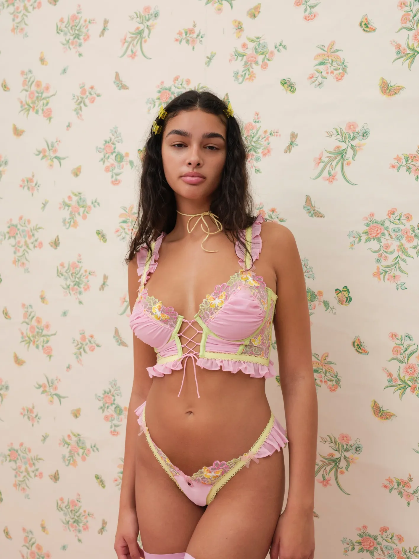 sunset_butterfly_ruffle_p_4.webp Woman For Love & Lemons Sunset Butterfly Ruffle Panty