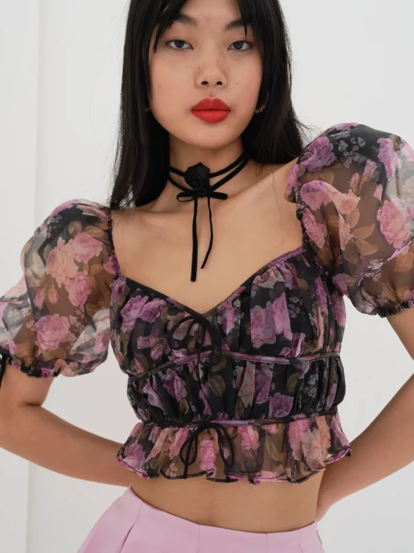 Woman For Love & Lemons Sunshine Crop Top
