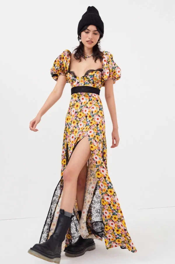 Woman For Love & Lemons Sylvia Maxi Dress