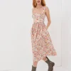 Woman For Love & Lemons Theodora Midi Dress