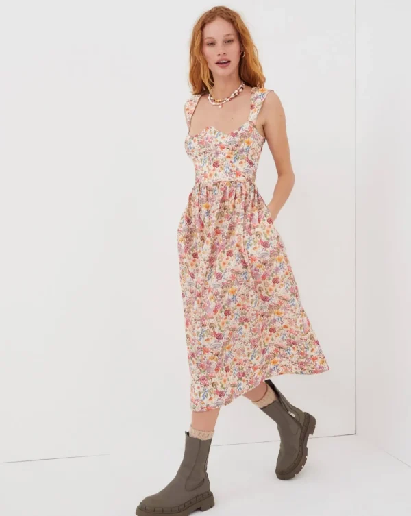 Woman For Love & Lemons Theodora Midi Dress