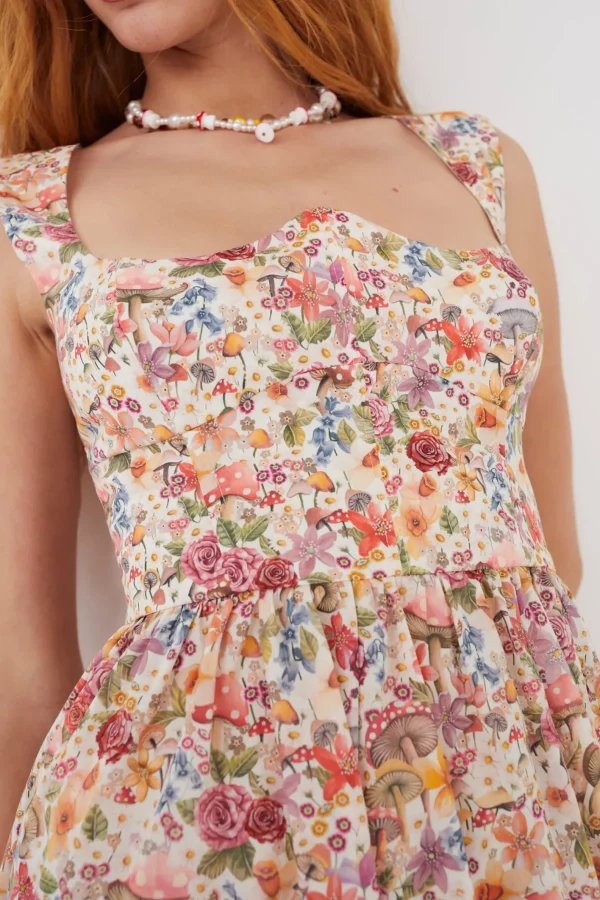 Woman For Love & Lemons Theodora Midi Dress