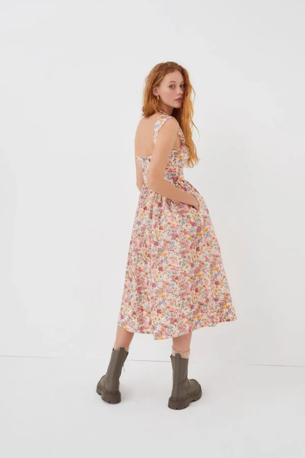 Woman For Love & Lemons Theodora Midi Dress
