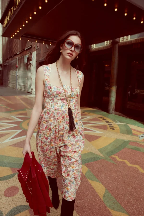 Woman For Love & Lemons Theodora Midi Dress