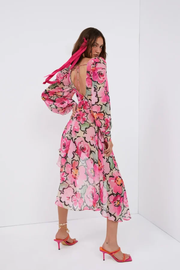 Woman For Love & Lemons Tiana Midi Dress