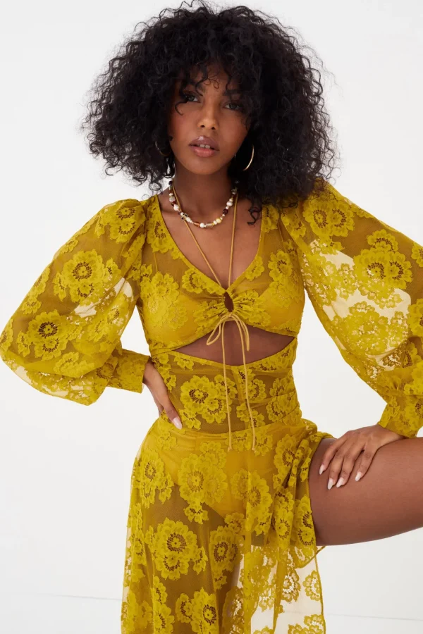 Woman For Love & Lemons Tiana Midi Dress