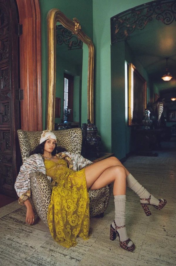 Woman For Love & Lemons Tiana Midi Dress