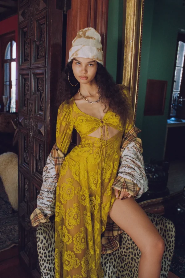 Woman For Love & Lemons Tiana Midi Dress
