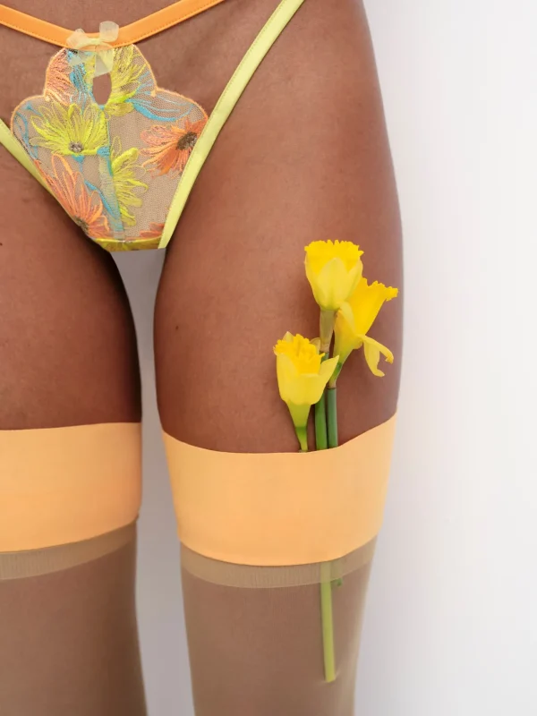 Woman For Love & Lemons Waterlily Embroidery Thong Panty