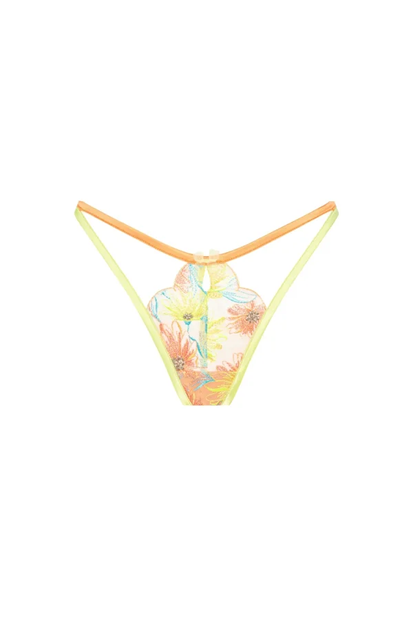Woman For Love & Lemons Waterlily Embroidery Thong Panty