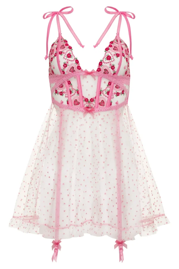 Woman For Love & Lemons Whimsical Garden Slip Dress