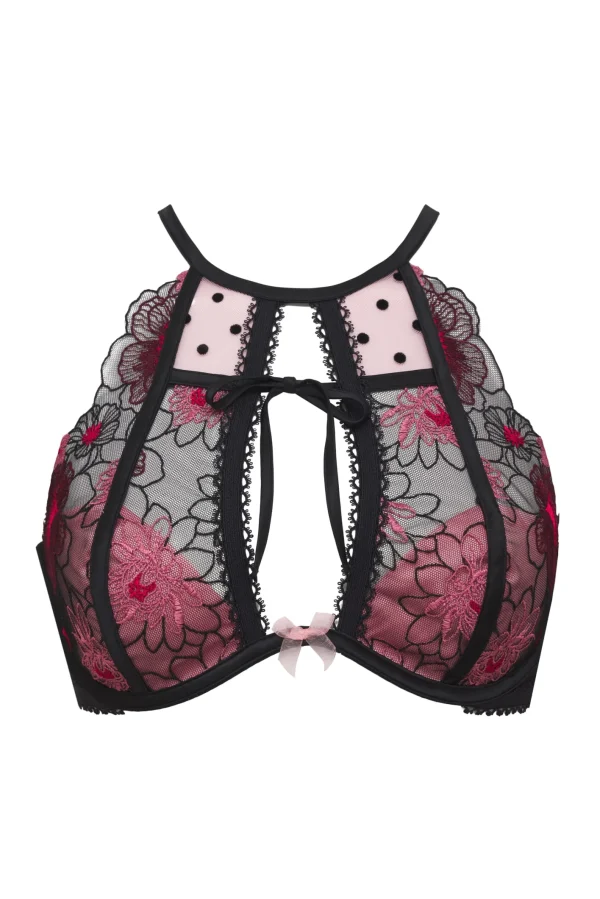 Woman For Love & Lemons Zinnia Embroidered High Neck Bra