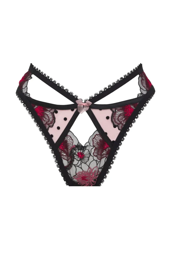 Woman For Love & Lemons Zinnia Embroidered High-Waist Thong
